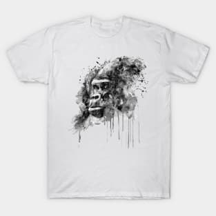 Powerful Gorilla Black and White T-Shirt